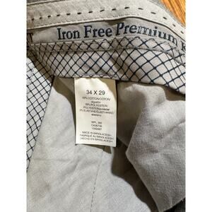 Men's Haggar Dress Pants Straight 34x29 Gray